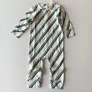 Kate Quinn Organics 70s Blue Stripe Baby Jumpsuit 18-24 Months or 12-18 months